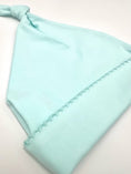 Load image into Gallery viewer, 100% PIMA Cotton Newborn Pleated Gown & Hat Set: Aqua (0-6 months)