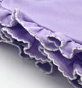 Load image into Gallery viewer, 100% PIMA Cotton Ruffle Blanket: Lavender with White Picot Trim