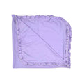 Load image into Gallery viewer, 100% PIMA Cotton Ruffle Blanket: Lavender with White Picot Trim