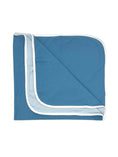 Load image into Gallery viewer, 100% PIMA Cotton Reversible Blanket: Niagra/Baby Blue