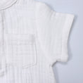 Load image into Gallery viewer, HeyPeacock Baby Romper, 100% Muslin Cotton, Boy (White)