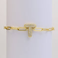Load image into Gallery viewer, Bracelet: CZ Initial Bubble Balloon Bracelet (Gold Filled)