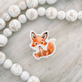 Load image into Gallery viewer, Sticker: Cute Little Fox 2 Clear Vinyl, Sticker, 3x3 in.