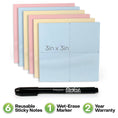 Load image into Gallery viewer, M.C. Squares Reusable Sticky Notes | 3x3 Color Variety Pack (6-Pack)