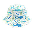 Load image into Gallery viewer, Shark Friends Ocean Blue Reversible Kids Bucket Hat