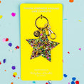 Load image into Gallery viewer, Confetti Star Keychain