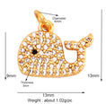 Load image into Gallery viewer, Charm: Pave Whale Charm For Charm Bar & Charm Necklaces