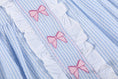 Load image into Gallery viewer, Ruffle Dress: Blue and Pink Bows