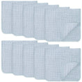 Load image into Gallery viewer, Muslin Burp Cloths by Comfy Cubs: Pack of 6 (Sky Blue)