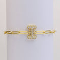 Load image into Gallery viewer, Bracelet: CZ Initial Bubble Balloon Bracelet (Gold Filled)