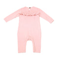 Load image into Gallery viewer, Milan Pastel Ruffle Sweater Knit Baby Jumpsuit Organic Cotton: Blush