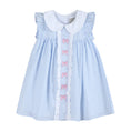 Load image into Gallery viewer, Ruffle Dress: Blue and Pink Bows