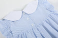 Load image into Gallery viewer, Ruffle Dress: Blue and Pink Bows