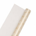 Load image into Gallery viewer, Gift Wrap: 30" x 10' Wrapping Paper | Rhombus Gold/White