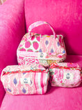 Load image into Gallery viewer, Cosmetic Bag: Heart of Grace (Hand quilted) Set of 3