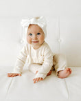 Load image into Gallery viewer, Milan Pastel Ruffle Sweater Knit Baby Jumpsuit Organic Cotton: Blush
