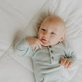 Load image into Gallery viewer, Milan Pastel Kangaroo Pocket Baby Jumpsuit (Organic cotton): Blue