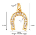 Load image into Gallery viewer, Charm: Pave Horseshoe Charm For Charm Bar & Charm Necklaces