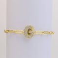 Load image into Gallery viewer, Bracelet: CZ Initial Bubble Balloon Bracelet (Gold Filled)
