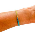 Load image into Gallery viewer, Bracelet: Colored Enamel Box Chain - 18K Gold