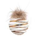 Load image into Gallery viewer, Ornament: Feather Top Striped Glass Clear Ornament
