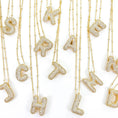 Load image into Gallery viewer, Necklace: Initial CZ Balloon Bubble 18K Gold Necklace