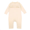 Load image into Gallery viewer, Milan Pastel Ruffle Sweater Knit Baby Jumpsuit Organic Cotton: Blush