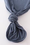 Load image into Gallery viewer, Baby Gown: Slate Blue (2 PC Bamboo Set)
