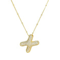 Load image into Gallery viewer, Necklace: Initial CZ Balloon Bubble 18K Gold Necklace