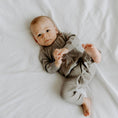 Load image into Gallery viewer, Milan Sweater Knit Button Baby Jumpsuit (Organic Cotton): Grey / 0-3 Month