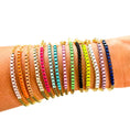 Load image into Gallery viewer, Bracelet: Colored Enamel Box Chain - 18K Gold