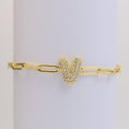 Load image into Gallery viewer, Bracelet: CZ Initial Bubble Balloon Bracelet (Gold Filled)