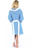 Load image into Gallery viewer, Women's Organic Hooded Bath & Spa Robe/Swim Cover-Up: Cabo Blue