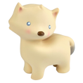 Load image into Gallery viewer, Natural Organic Teether, Rattle & Bath Toy: Arctic Fox