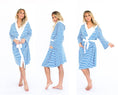 Load image into Gallery viewer, Women's Organic Hooded Bath & Spa Robe/Swim Cover-Up: Cabo Blue