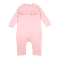 Load image into Gallery viewer, Milan Pastel Ruffle Sweater Knit Baby Jumpsuit Organic Cotton: Blush
