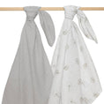 Load image into Gallery viewer, Swaddle Muslin Blankets - Dandelion (2 Pack)