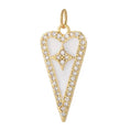 Load image into Gallery viewer, Charm: Tall White Heart Charm For Charm Bar & Charm Necklace
