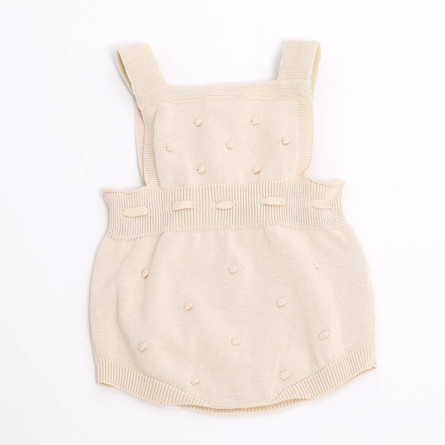 Milan Pastel Bobble Sweater Knit Baby Romper Organic Cotton: Blush / 0-3 Month