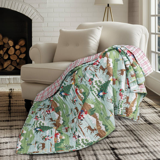 Holiday Throw: Merry Mountains Quilted