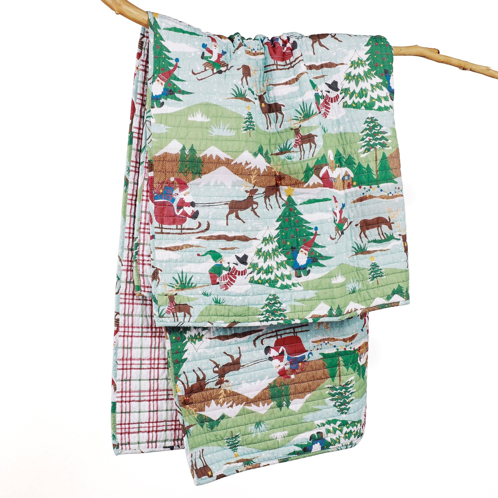 Holiday Throw: Merry Mountains Quilted