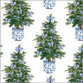 Load image into Gallery viewer, Gift Wrap: Continuous Roll Gift Wrap | Blue Bows Christmas Trees
