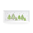 Load image into Gallery viewer, Christmas Pine Trees 14" Fine Porcelain Serving Tray
