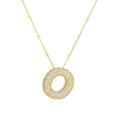 Load image into Gallery viewer, Necklace: Initial CZ Balloon Bubble 18K Gold Necklace
