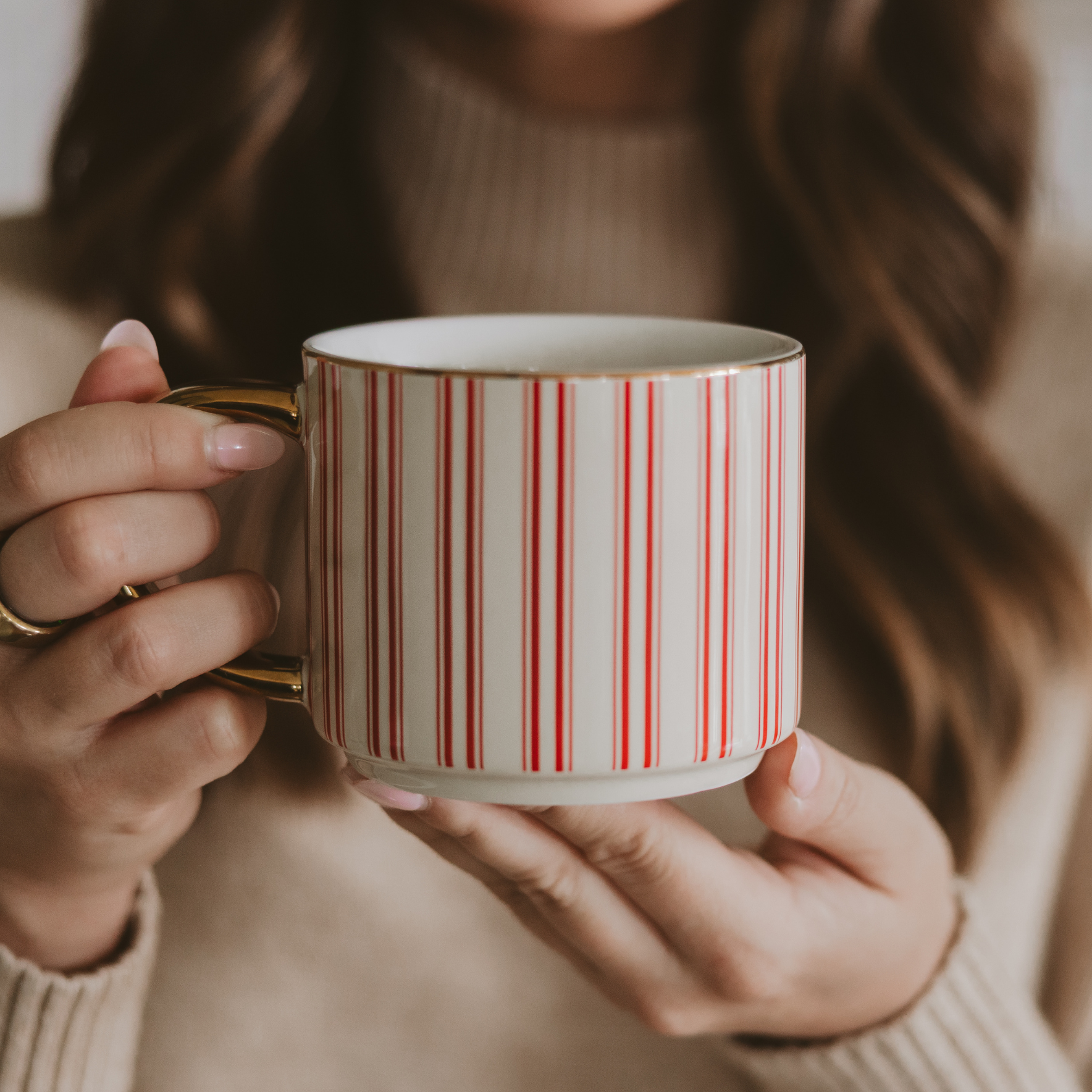 Mug: Red Stripe Holiday