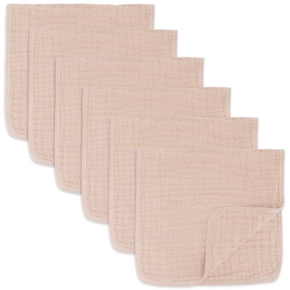 Muslin Burp Cloths: Pack of 6 (Slate)