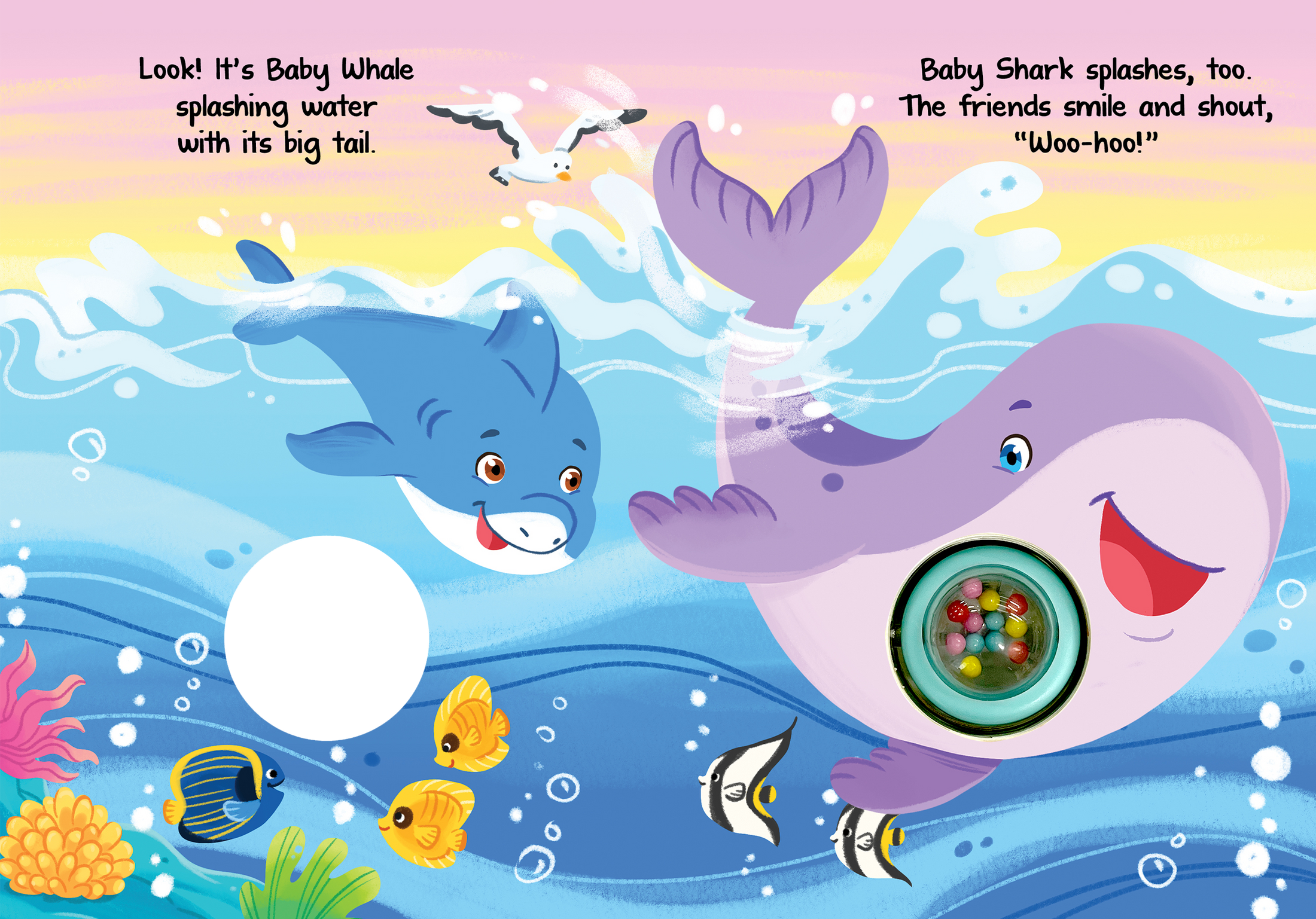 Baby Shark's Big Day - Interactive Sensory Board Book with Spinning Rattle