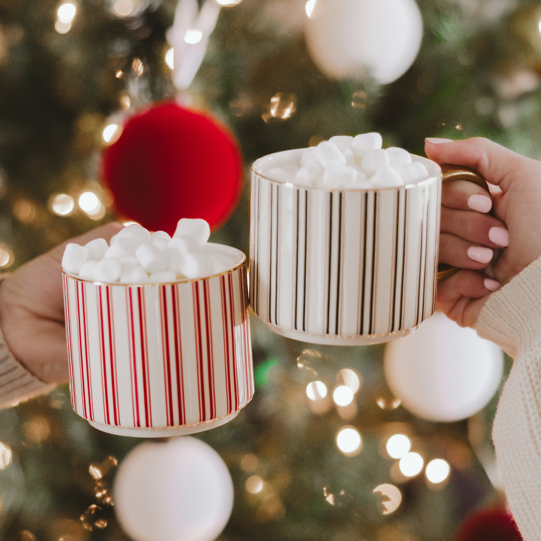 Mug: Green Stripe Holiday