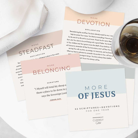 Devotional Card Set w/Stand: More of Jesus