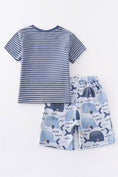 Load image into Gallery viewer, Boy Set: Navy stripe Whale
